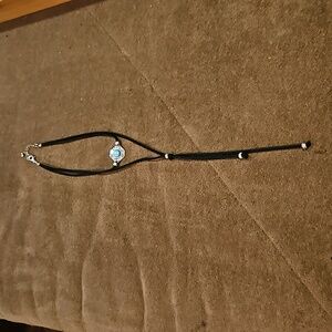 Turquoise Faux Stone | Faux Leather Necklace | Southwestern Boho Style